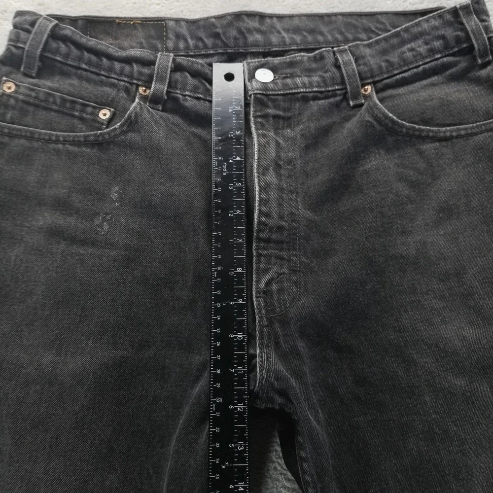 VTG Levis 505 Jeans Mens 36x30 Gray Regular Straight‎ Charcoal Wash Denim Casual